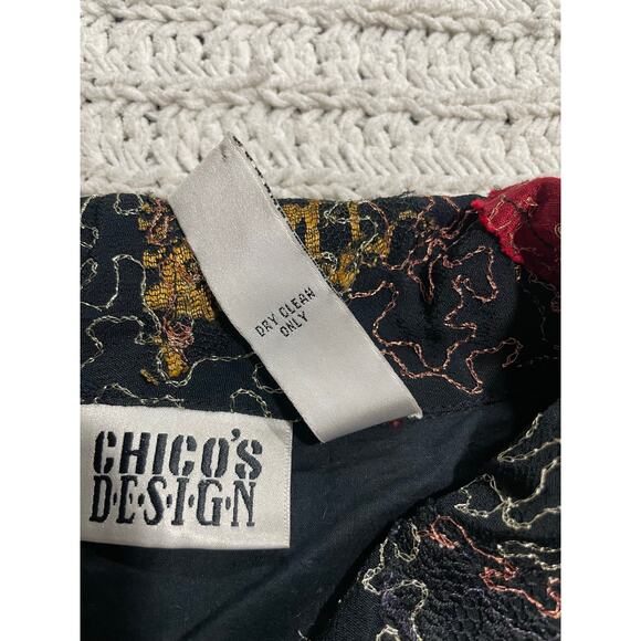 VTG Chico's Design Patchwork Lightweight Jacket Art-To-Wear Womens Sz 2 - Large - Picture 7 of 10